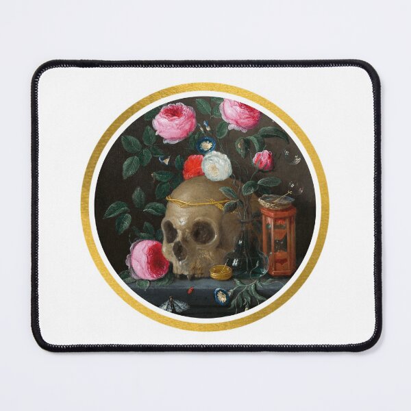Item preview, Vanitas Still Life (ca.1665–1670) by Jan van Kessel - golden round frame designed and sold by Mechanical-Artt.