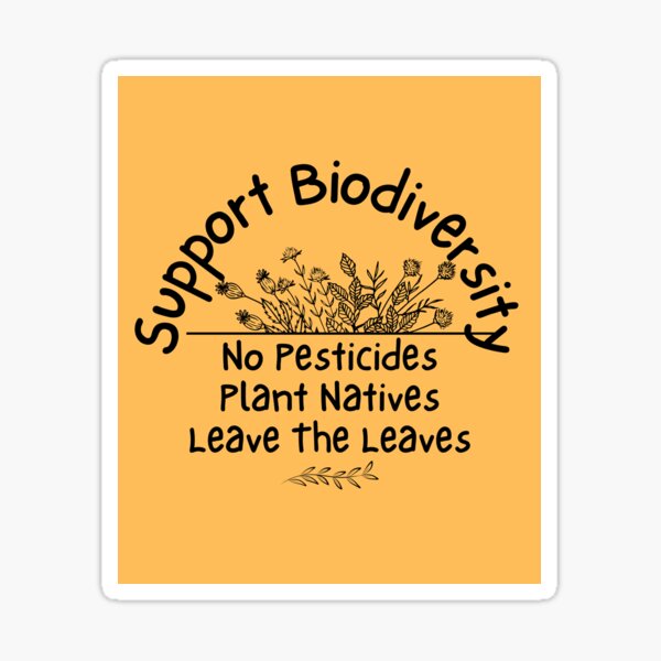 Item preview, Support Biodiversity Black Text Environmental Design designed and sold by EarthArtDesigns.