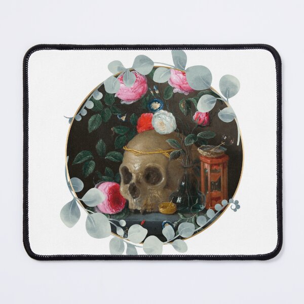 Item preview, Vanitas Still Life (ca.1665–1670) by Jan van Kessel - round frame with leaves designed and sold by Mechanical-Artt.