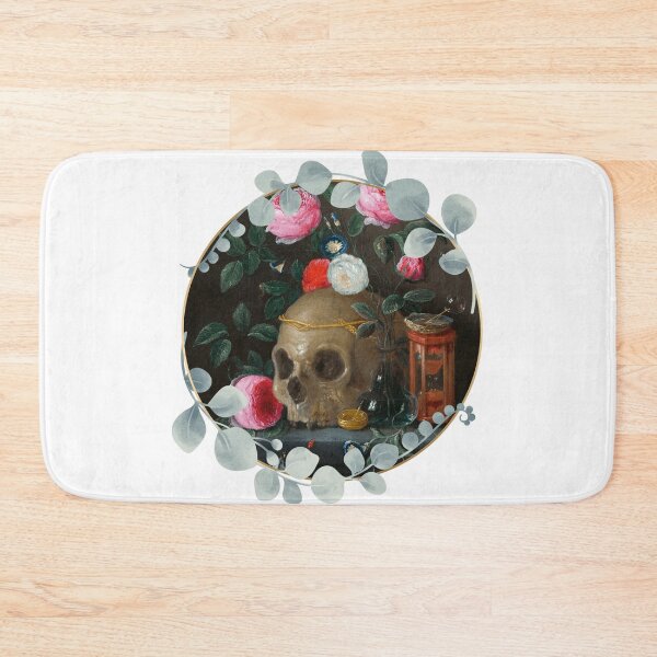 Item preview, Vanitas Still Life (ca.1665–1670) by Jan van Kessel - round frame with leaves designed and sold by Mechanical-Artt.