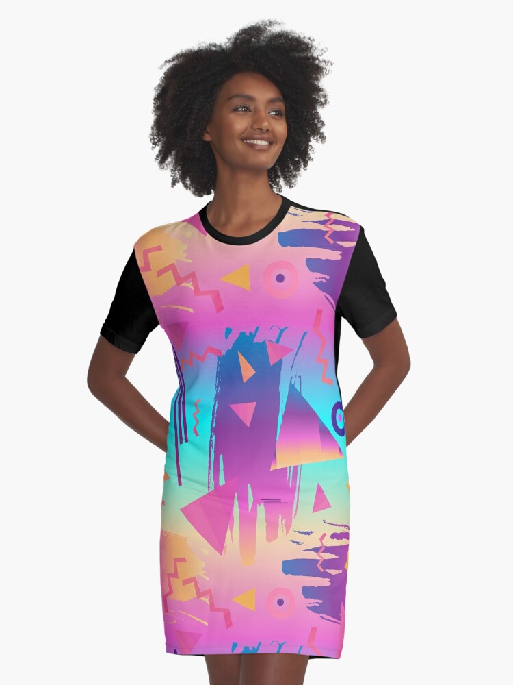 Memphis  Graphic T-Shirt Dress for Sale by Varvara Gorbash