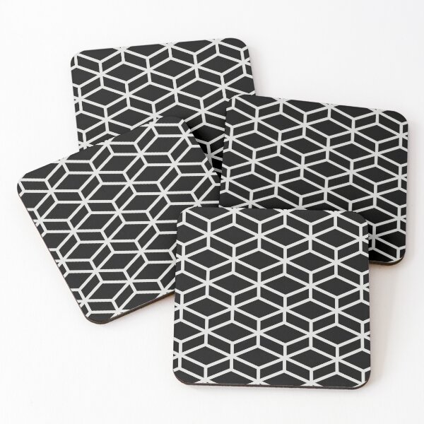 Item preview, Black and Off White Tessellation Line Pattern 8 Pairs Dulux 2022 Popular Colour Letters Unread - Color Trends designed and sold by ColorOfTheYears.