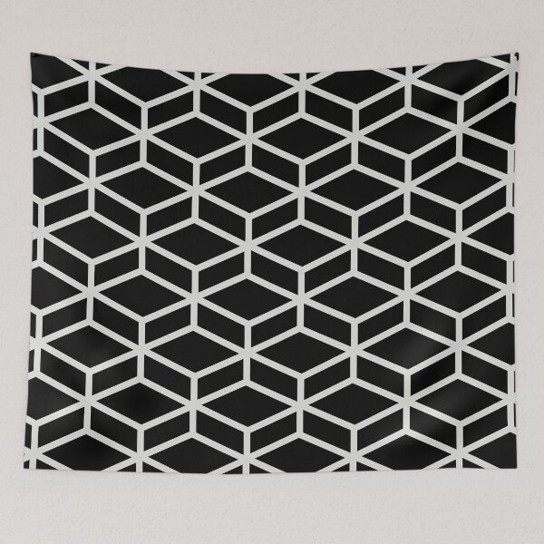 Aperçu de l'œuvre Black and Off White Tessellation Line Pattern 8 Pairs Dulux 2022 Popular Colour Letters Unread - Color Trends créée et vendue par ColorOfTheYears.