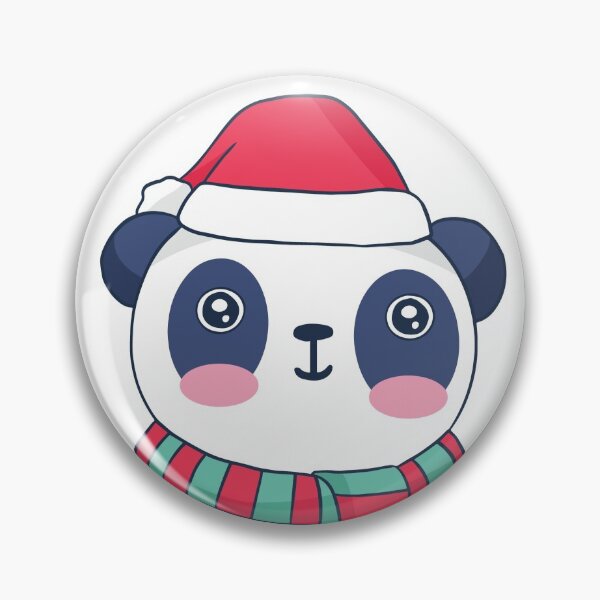 Item preview, Cute Ho Ho Ho Santa Panda in Christmas Scarf and Mittens designed and sold by PinkDonutTees.