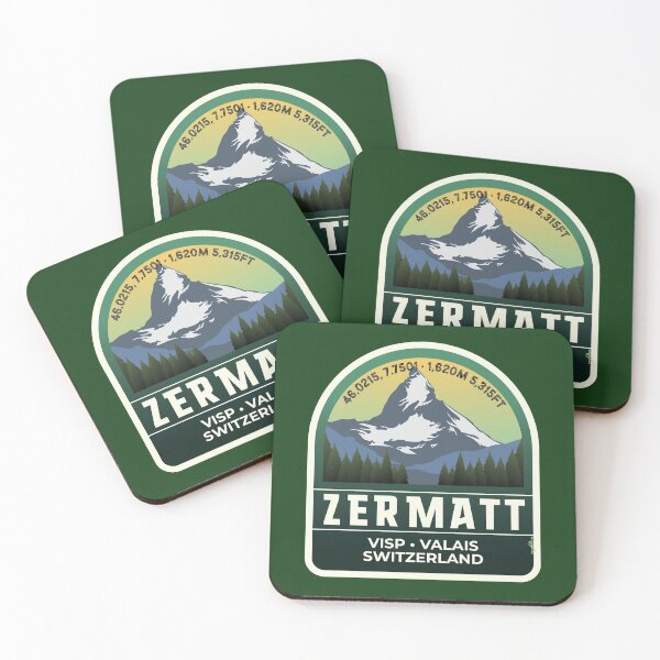 Item preview, Zermatt Ski Switzerland Skiing Alps Sticker T-Shirt 03 designed and sold by OuterShellUK.