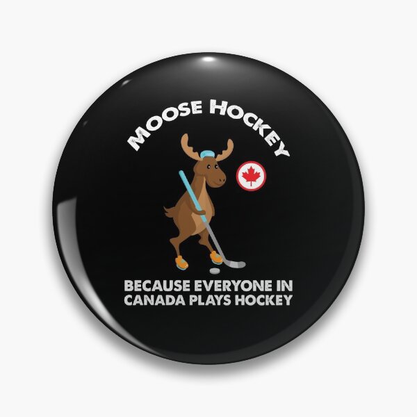 Item preview, Moose Playing Hockey, Canadians Love Hockey designed and sold by SportyDogShop.