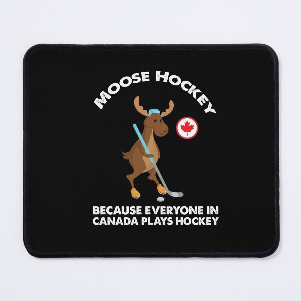Item preview, Moose Playing Hockey, Canadians Love Hockey designed and sold by SportyDogShop.
