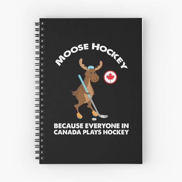 Item preview, Moose Playing Hockey, Canadians Love Hockey designed and sold by SportyDogShop.