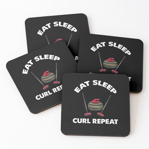 Artikelvorschau, Eat Sleep Curl Repeat, Curling ist cool entworfen und verkauft von SportyDogShop.
