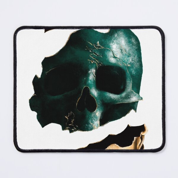 Item preview, skull, antique statue, gold. designed and sold by DenUll.
