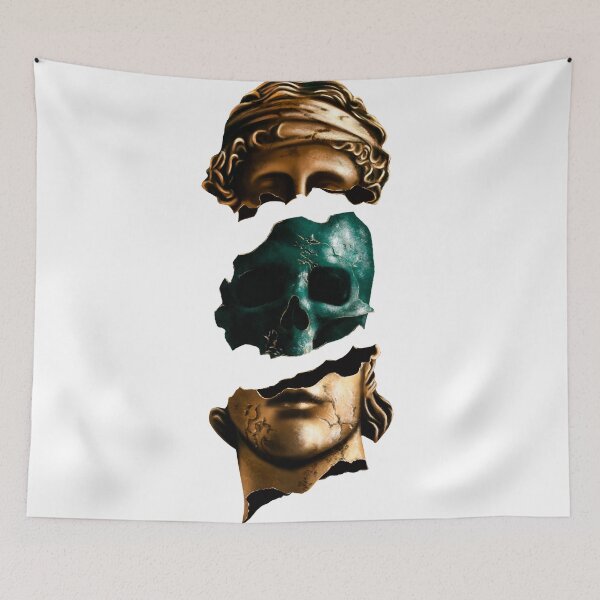 Item preview, skull, antique statue, gold.  designed and sold by DenUll.