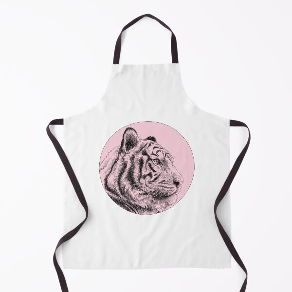 Item preview, Haute Leopard Pink Tiger Engraved illustration designed and sold by HauteLeopard.