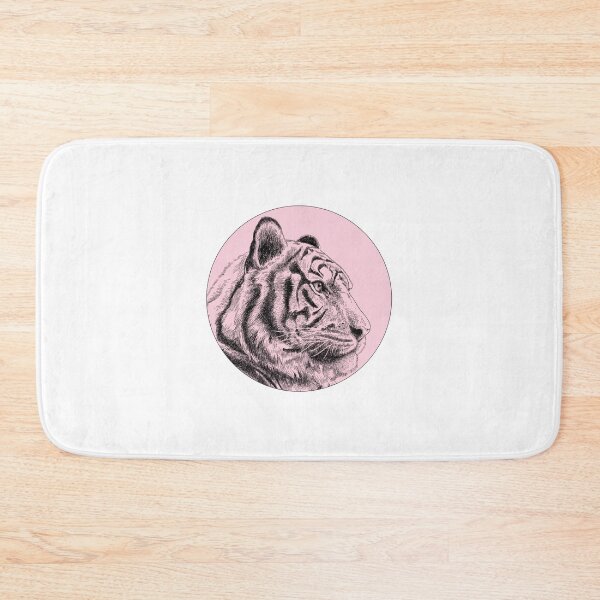 Item preview, Haute Leopard Pink Tiger Engraved illustration designed and sold by HauteLeopard.