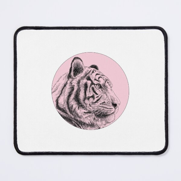 Item preview, Haute Leopard Pink Tiger Engraved illustration designed and sold by HauteLeopard.
