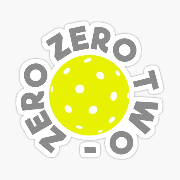 Zero Zero Two Pickleball T Shirt Sticker