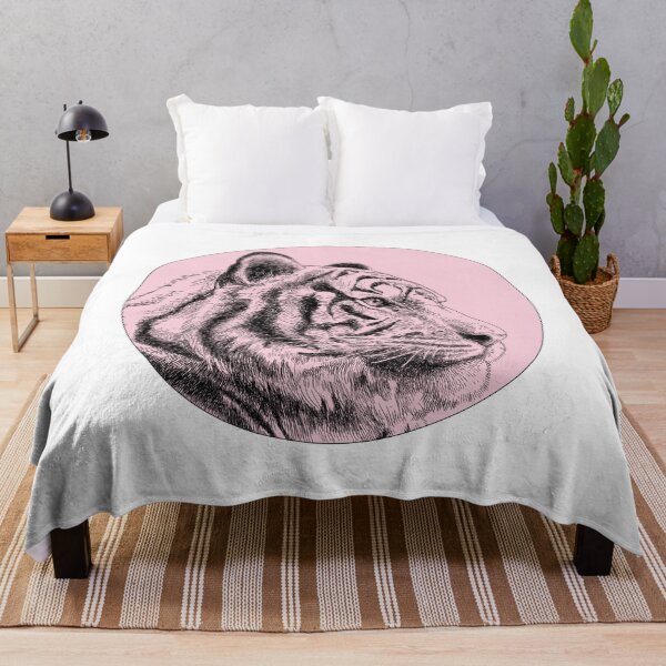 Item preview, Haute Leopard Pink Tiger Engraved illustration designed and sold by HauteLeopard.