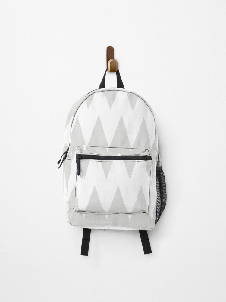 Thumbnail 1 von 3, Rucksack, Off White and White Zig Zag Line Stripe Pattern Pairs Dulux 2022 Popular Colour Letters Unread - Color Trends designt und verkauft von ColorOfTheYears.