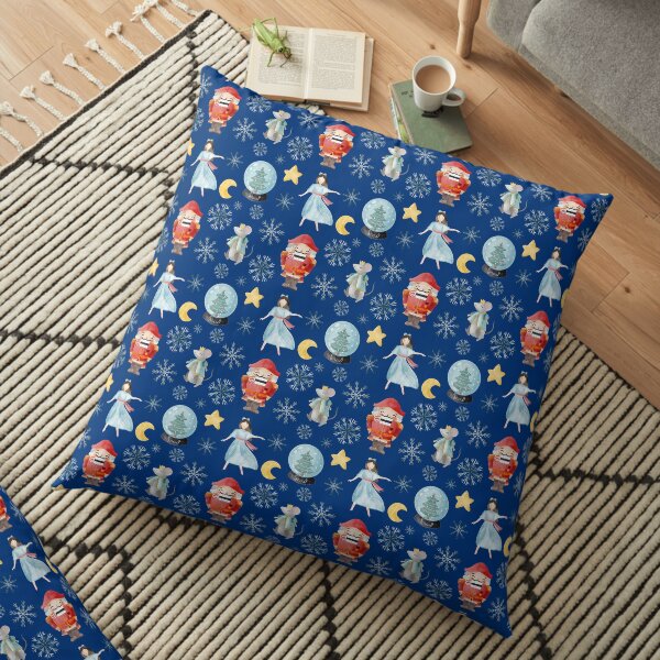 Tchaikovsky The Nutcracker Ballet Pattern Floor Pillow