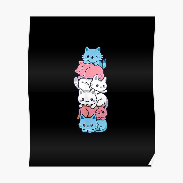 Transgender Pride Cat Lgbt Trans Flag Cute Cats Pile Poster For Sale By Zoewalkerphoto 5497