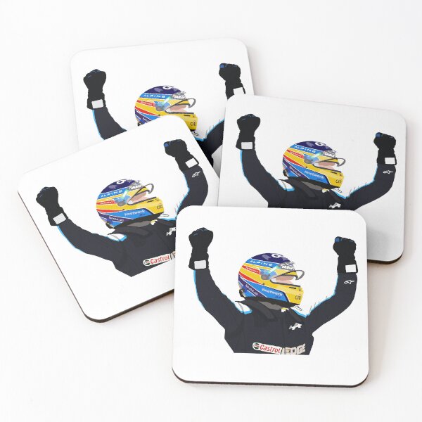 Item preview, Fernando Alonso celebrating his podium finish at the 2021 Qatar Grand Prix designed and sold by royaldutchness.