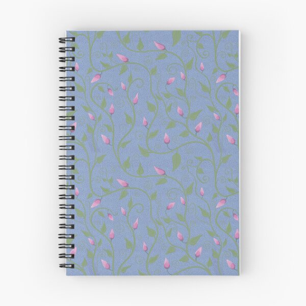 Item preview, climbing plant with pink buds on a purple background designed and sold by SychEvaartist.
