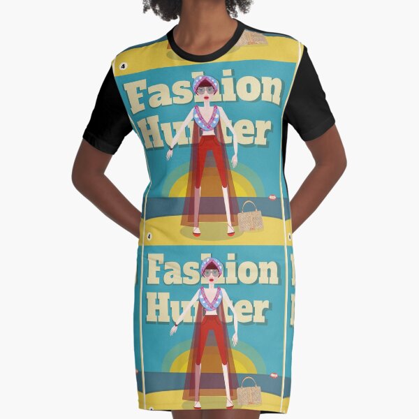 Fashion Hunter (4) Graphic T-Shirt Dress
