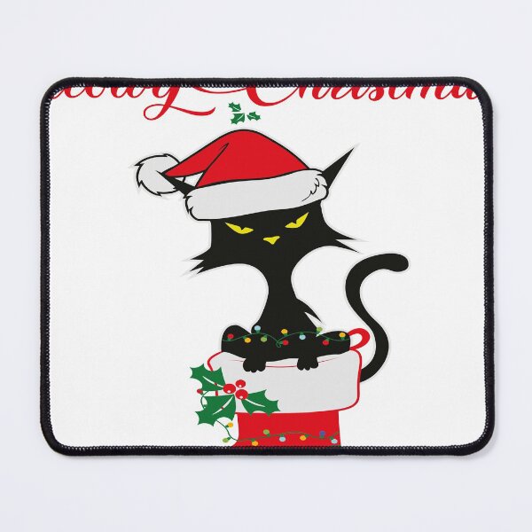 funny christmas cat| meowy Christmas 2022 Mouse Pad