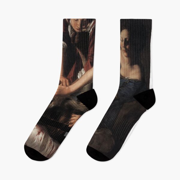 Item preview, Judith Beheading Holofernes Newsprint Glitch  designed and sold by KristaZed.