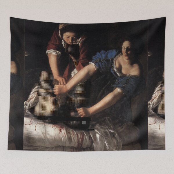 Item preview, Judith Beheading Holofernes Newsprint Glitch  designed and sold by KristaZed.