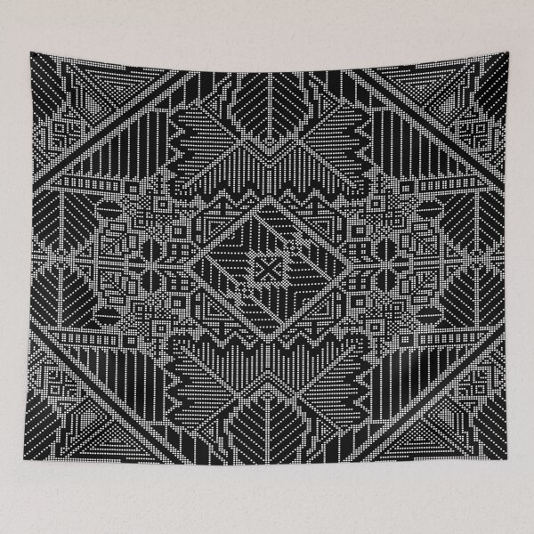 Aperçu de l'œuvre Black and White Botanical Dots créée et vendue par Carolina Diaz.