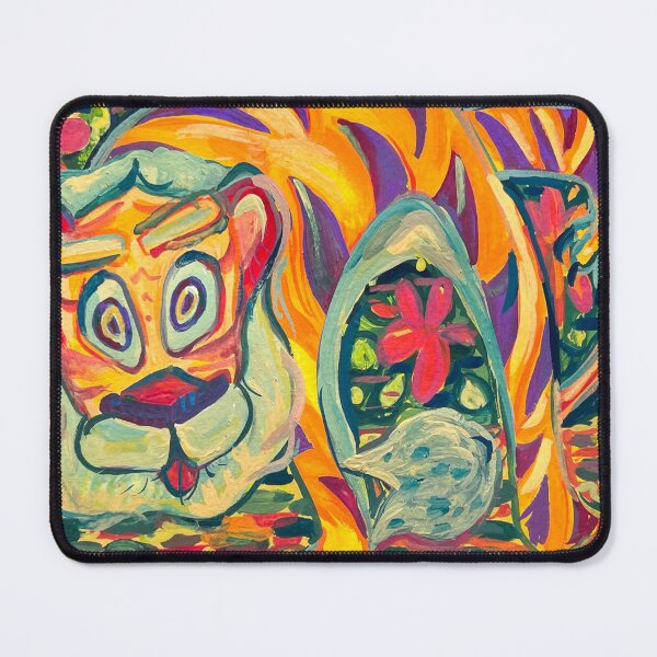 Item preview, Vibrant Tiger in Jungle, gouache designed and sold by Alexia Faye.