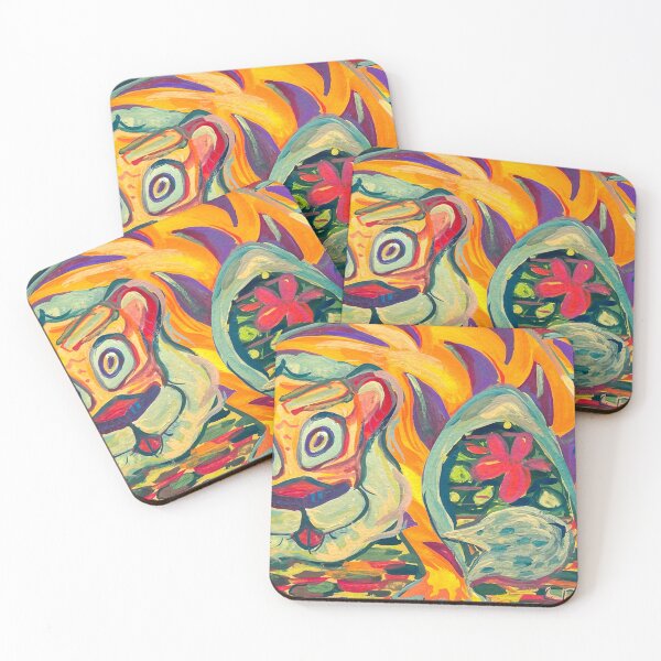 Item preview, Vibrant Tiger in Jungle, gouache designed and sold by Alexia Faye.