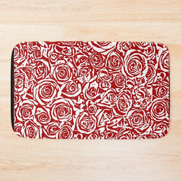 Item preview, Modern Abstract Rose Pattern, Dark Red and White  designed and sold by Marymarice.