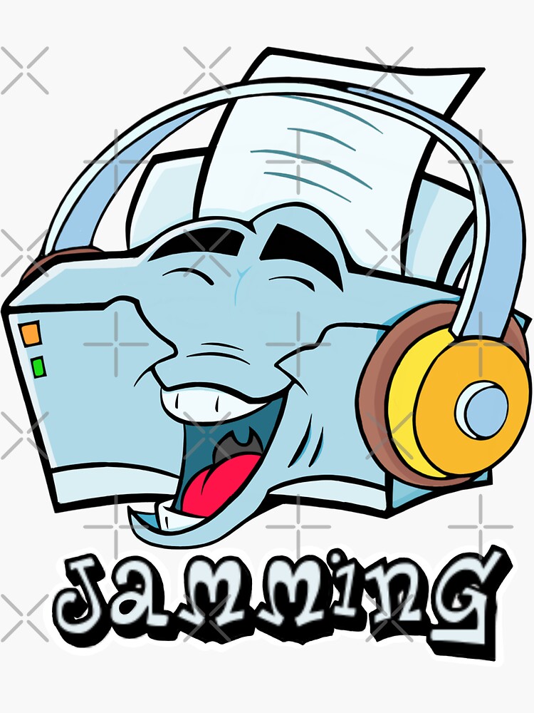"Printer Jamming" Sticker for Sale by EddieAyalaJr Redbubble