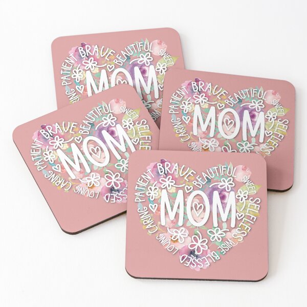 Item preview, Mothers Day Beautiful Mom Pink Floral Heart Quote designed and sold by MysticMagpie.
