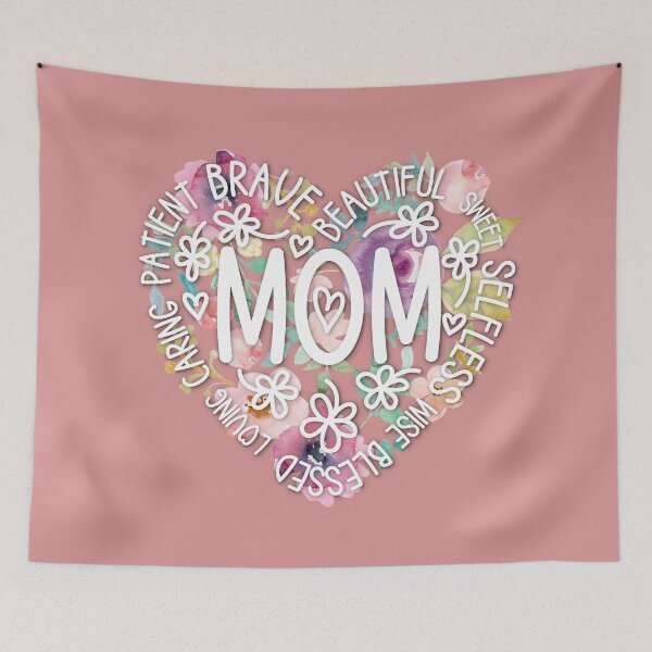 Item preview, Mothers Day Beautiful Mom Pink Floral Heart Quote designed and sold by MysticMagpie.