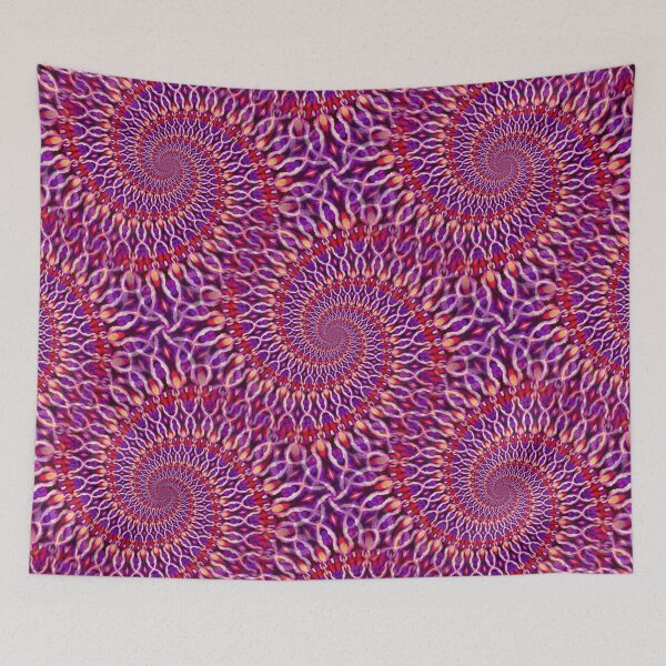 Item preview, Flower Power Spirals - flames - red yellow violet designed and sold by EDDArt.