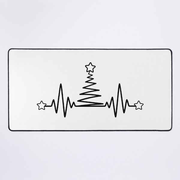 Item preview, Christmas tree heartbeat line. designed and sold by CozyGraphicShop.