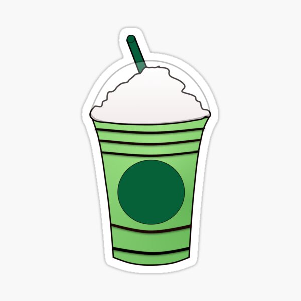 Green Tea Frappuccino Sticker | Starbucks Stickers | Holographic Sticker |  Starbucks Cup | Coffee svg | Latte Sticker | Starbucks SVG