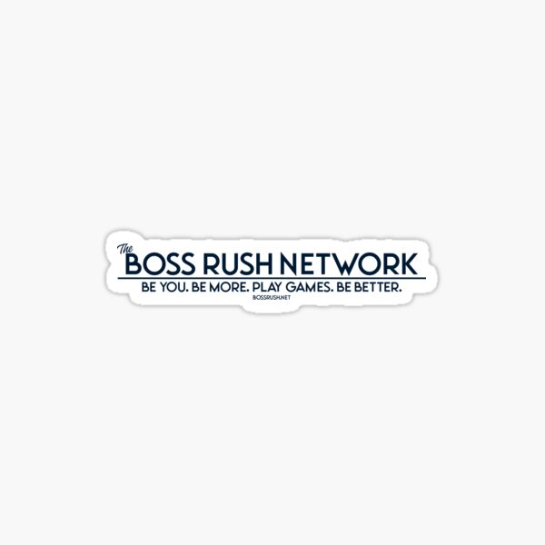 Boss Rush Network BRAND Logo, Blue Variant Sticker