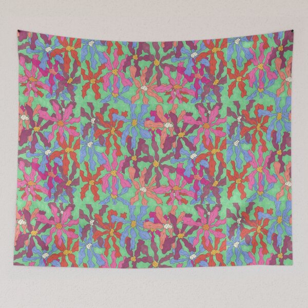 Item preview, Colorful Retro Floral Print designed and sold by DanielleGensler.