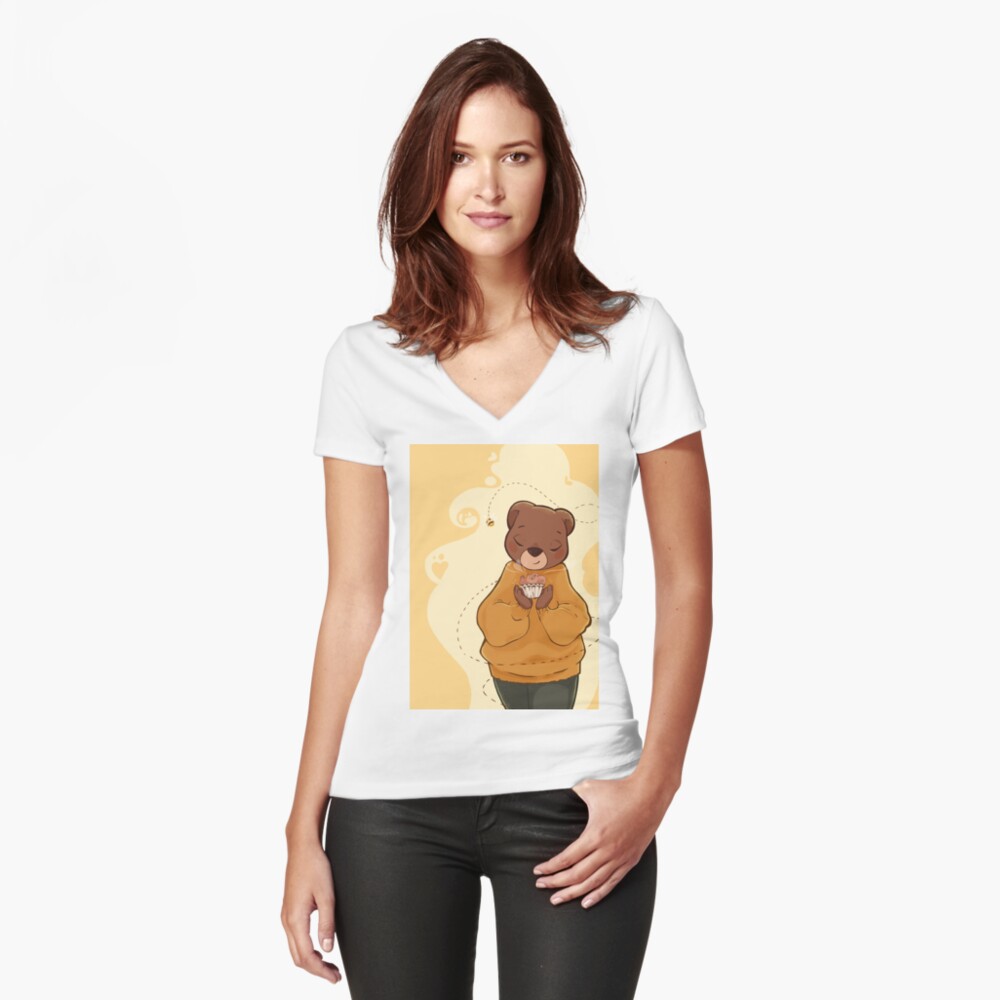 Item preview, Fitted V-Neck T-Shirt designed and sold by Sandramartins.