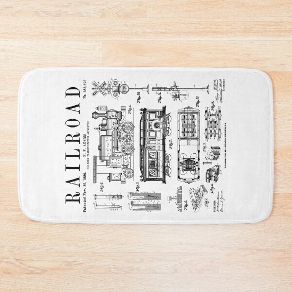 Item preview, Railroad Railway Steam Locomotive Train Vintage Patent Print designed and sold by GrandeDuc.