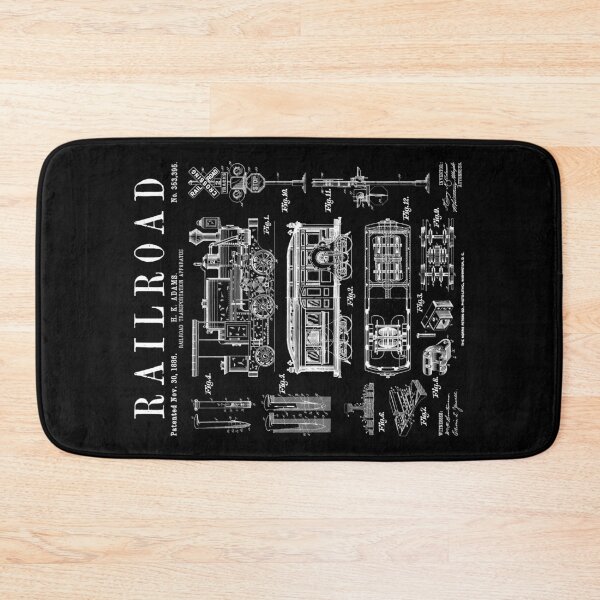 Item preview, Railroad Railway Steam Locomotive Train Vintage Patent Print designed and sold by GrandeDuc.