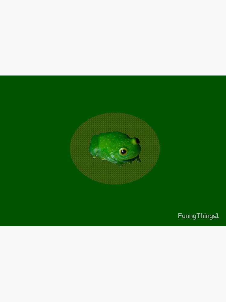 Disover small frog on a green background Premium Matte Vertical Poster