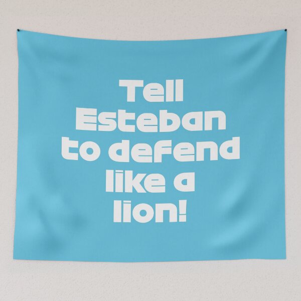 Item preview, "Tell Esteban To Defend Like a Lion" ALO. - Radio Voice Catar GP 2021 (Blue BG) designed and sold by FilipeFerreira.