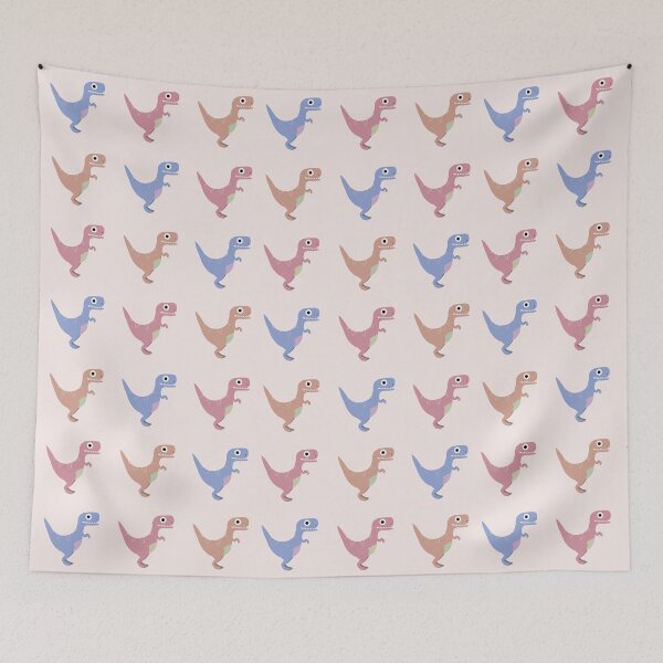 Aperçu de l'œuvre Motif T-Rex Coloré Rose créée et vendue par LexieRJ.