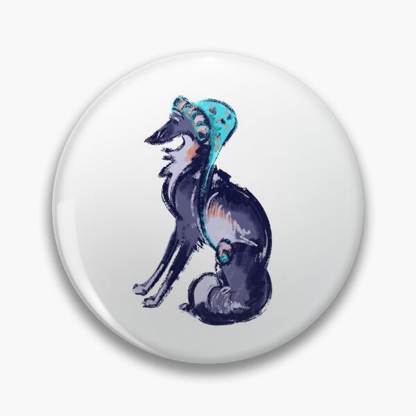 Item preview, Winter Windhound in Stocking Cap designed and sold by LauraGarabedian.