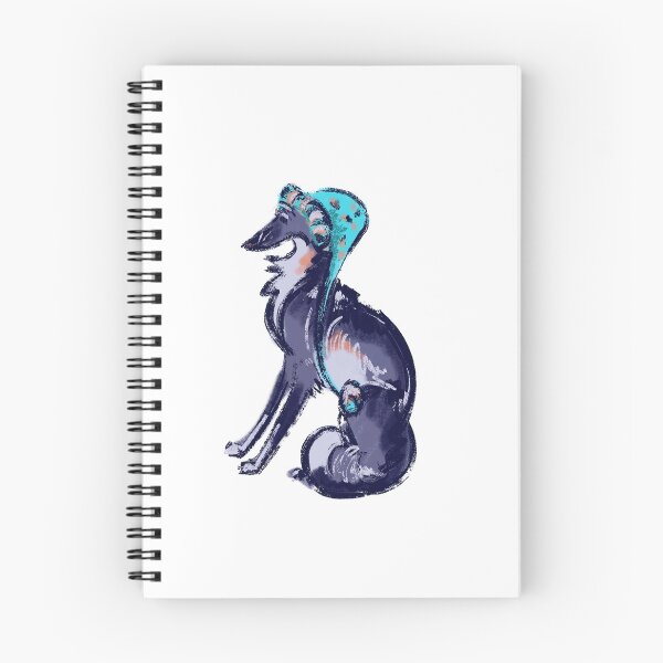 Item preview, Winter Windhound in Stocking Cap designed and sold by LauraGarabedian.