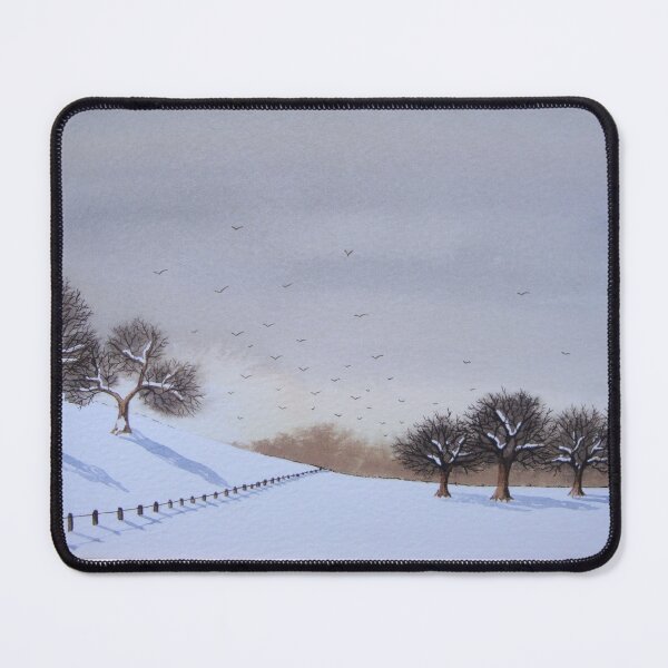 Item preview, Rural landscape snow scene at christmas designed and sold by pollywolly.